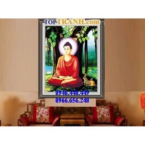 Tranh gắn đá phật a di đà
